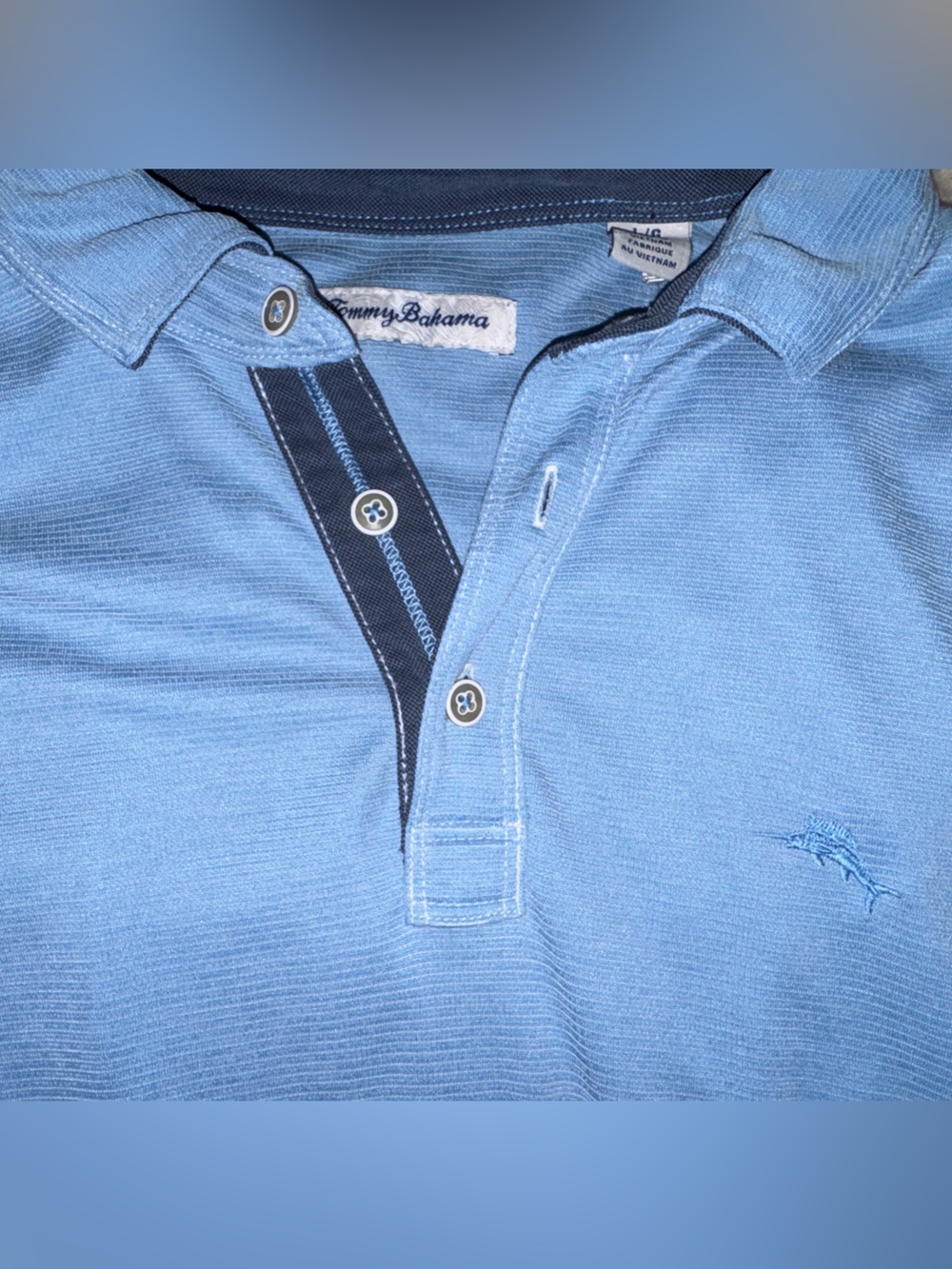NWOT Tommy Bahama Blue Collared Polo Shirt